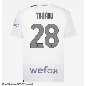 AC Milan Malick Thiaw #28 Seconda Maglia 2023-24 Manica Corta